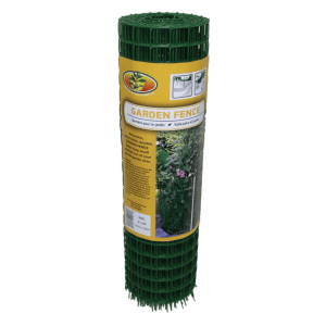 garden fence package with yellow label