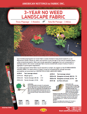 3 Yr Landscape Fabric Catalog